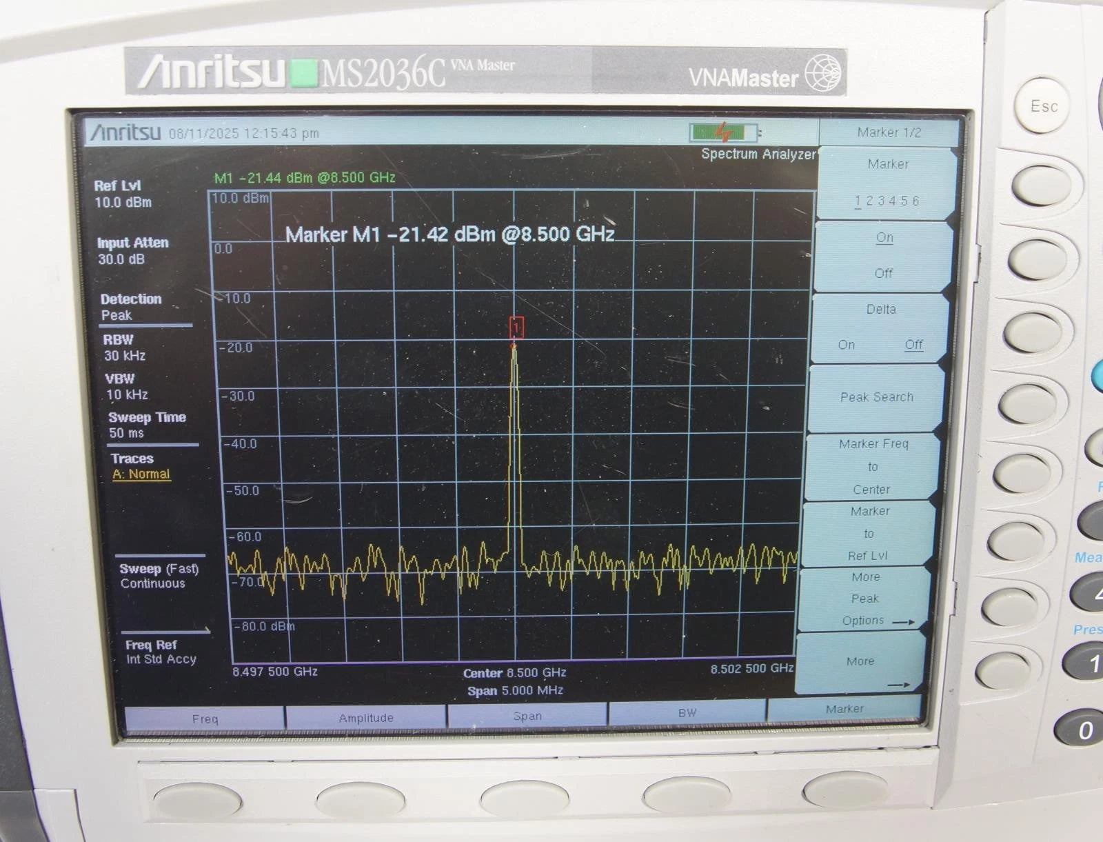 Anritsu MS2036C VNA Master 9MHz to 9GHz Vector Network Analyzer OPT 2/10/15/31