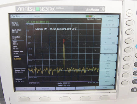 Anritsu MS2036C VNA Master 9MHz to 9GHz Vector Network Analyzer OPT 2/10/15/31