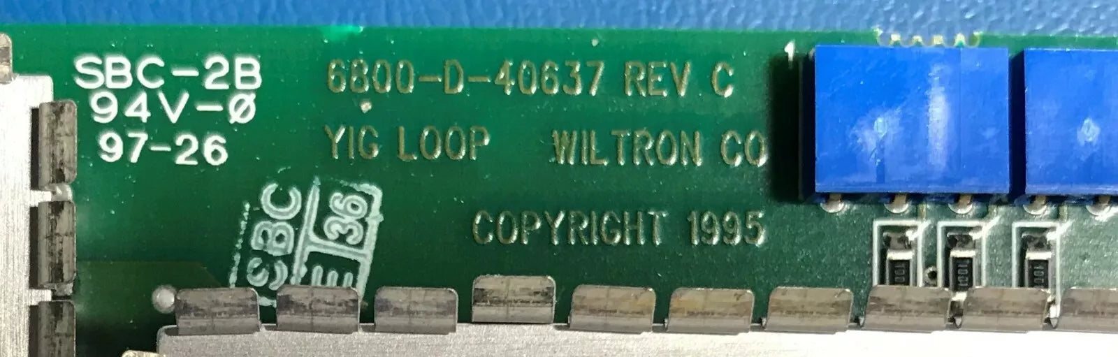 Anritsu Wiltron 6800-D-40637 YIG Loop A7 Board D40637-3B Tested