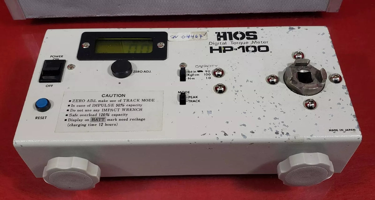 Hios HP-100 04467 Digital Torque Meter - XG eqpt