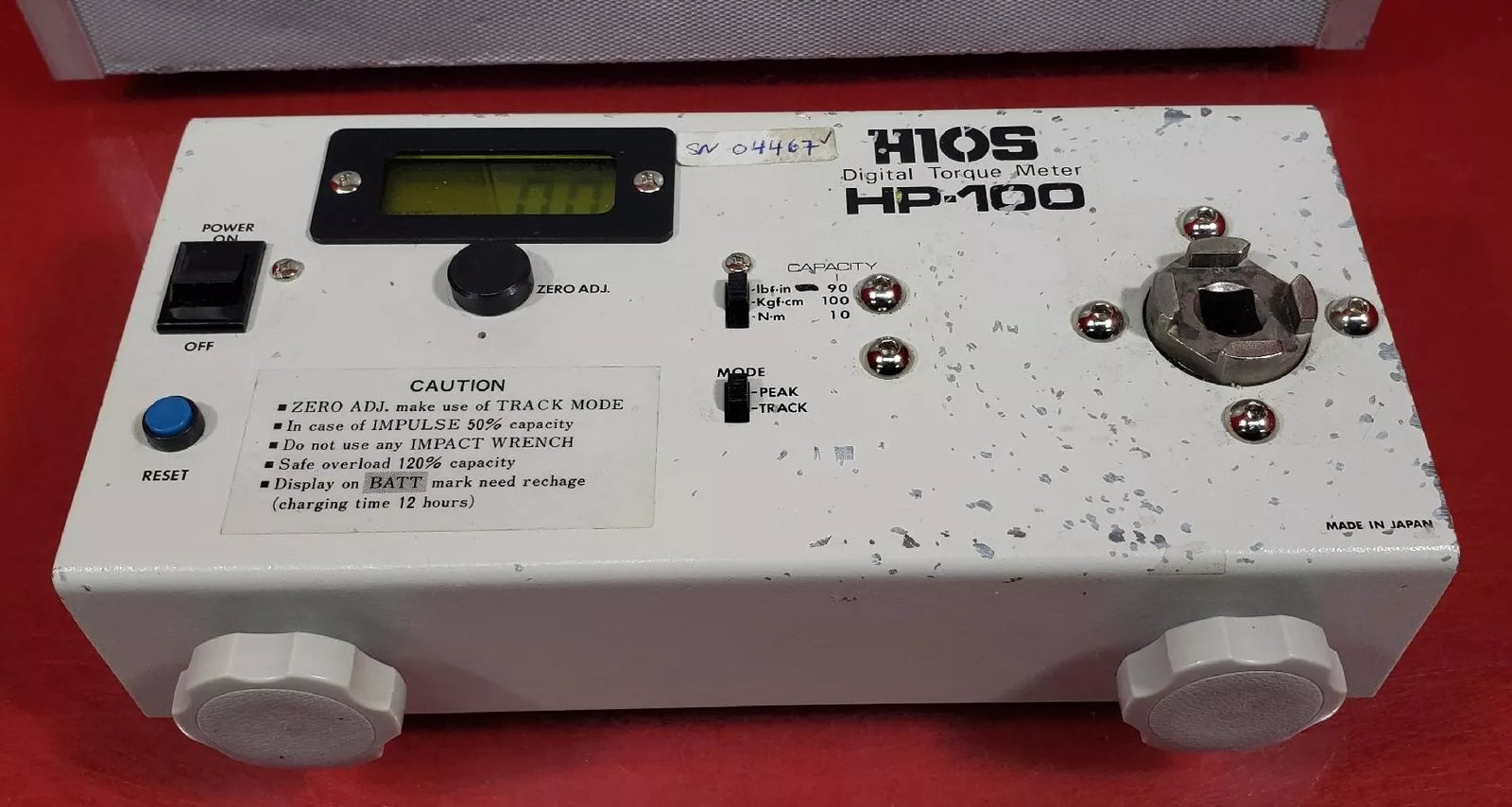 Hios HP-100 04467 Digital Torque Meter - XG eqpt