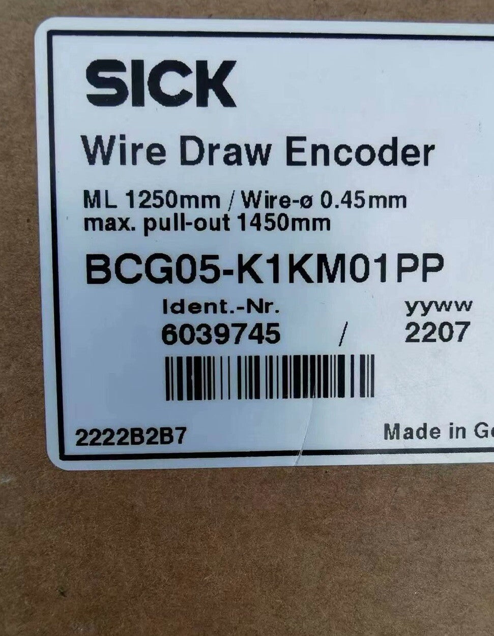 SICK BCG05-K1KM01PP Encoder