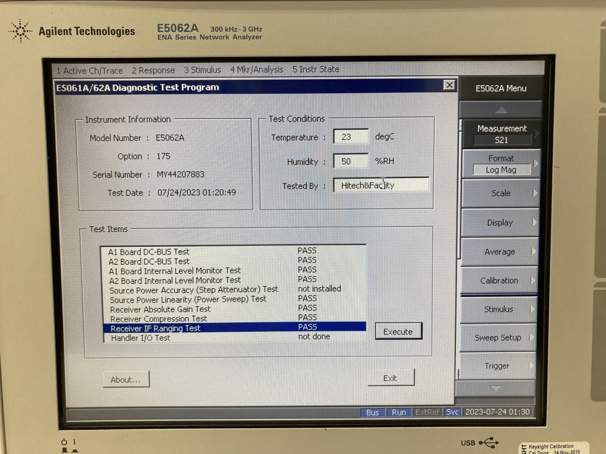 Agilent E5062A Network Analyzer 300k~3GHz