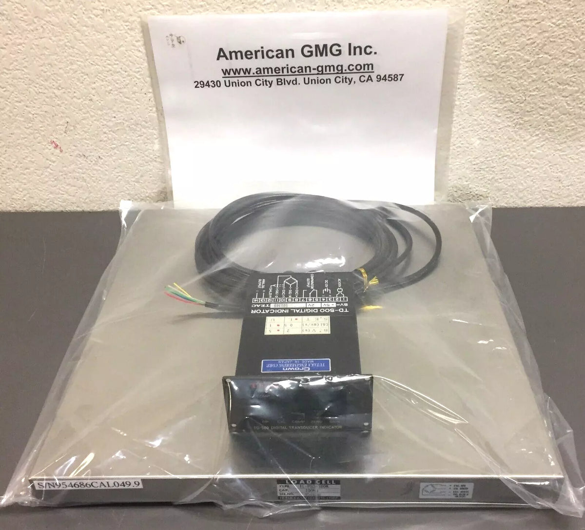 Yutaka TL-PS3-100K Load Cell Scale with Teac TD-500 Digital Transducer Indicator