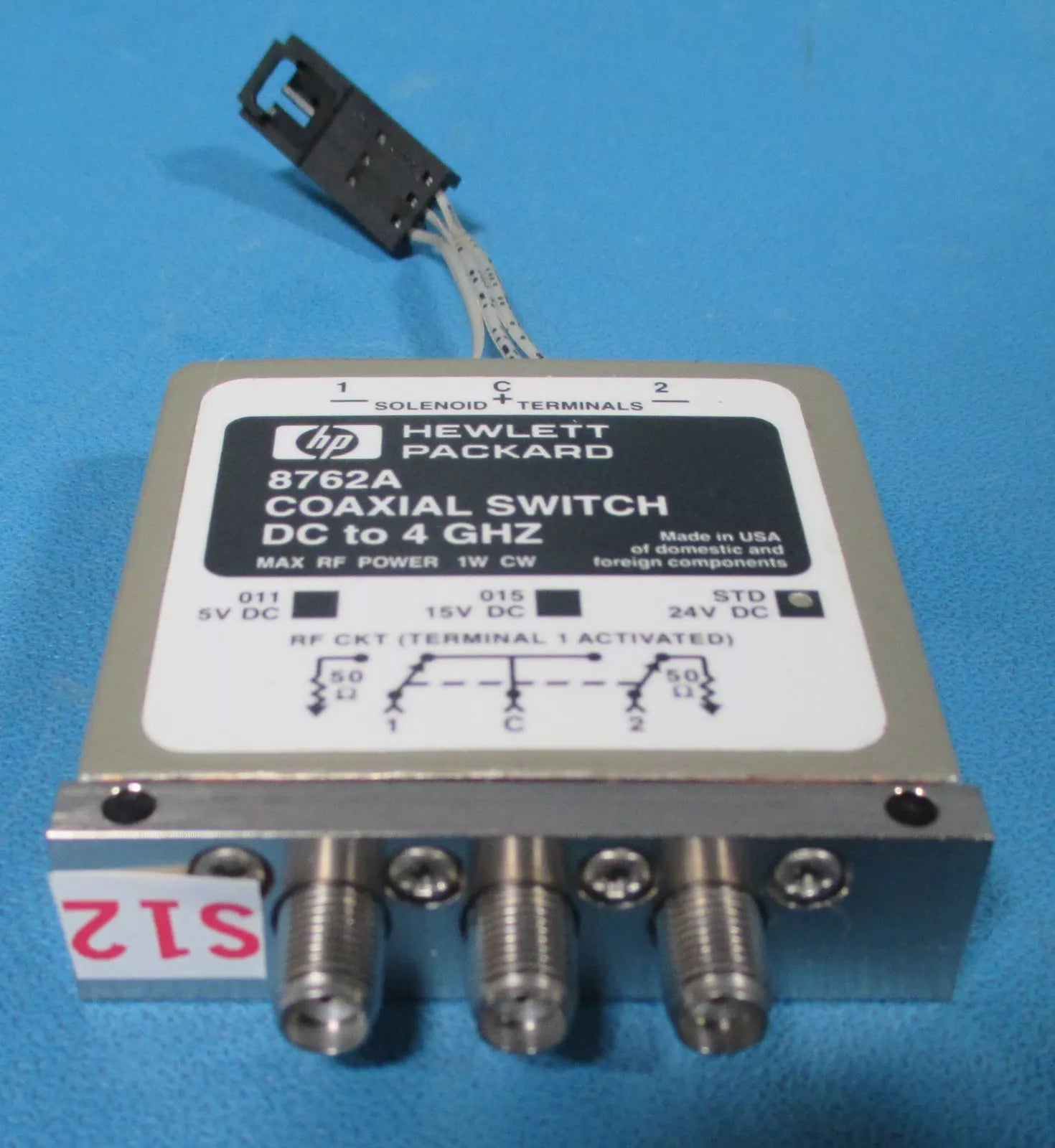 HP Agilent 8763B 4-Port Coaxial Switch, DC to 18 GHz Option 24