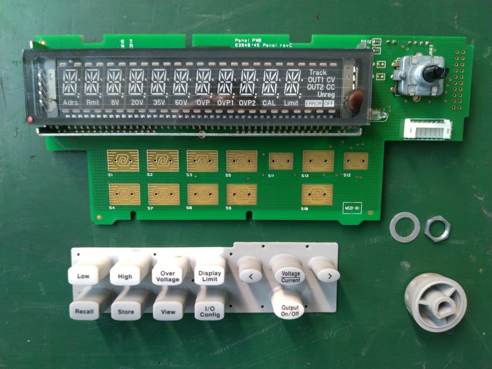 Agilent Keysight E3640A~E3645A Front Panel Display & Keyboard PCB assembly Parts - XG eqpt