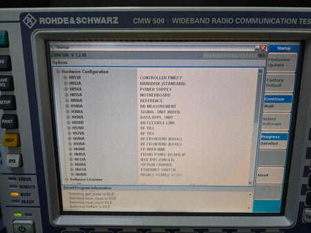 R&S CMW500 Wideband Radio Communication Tester with Options (101400)