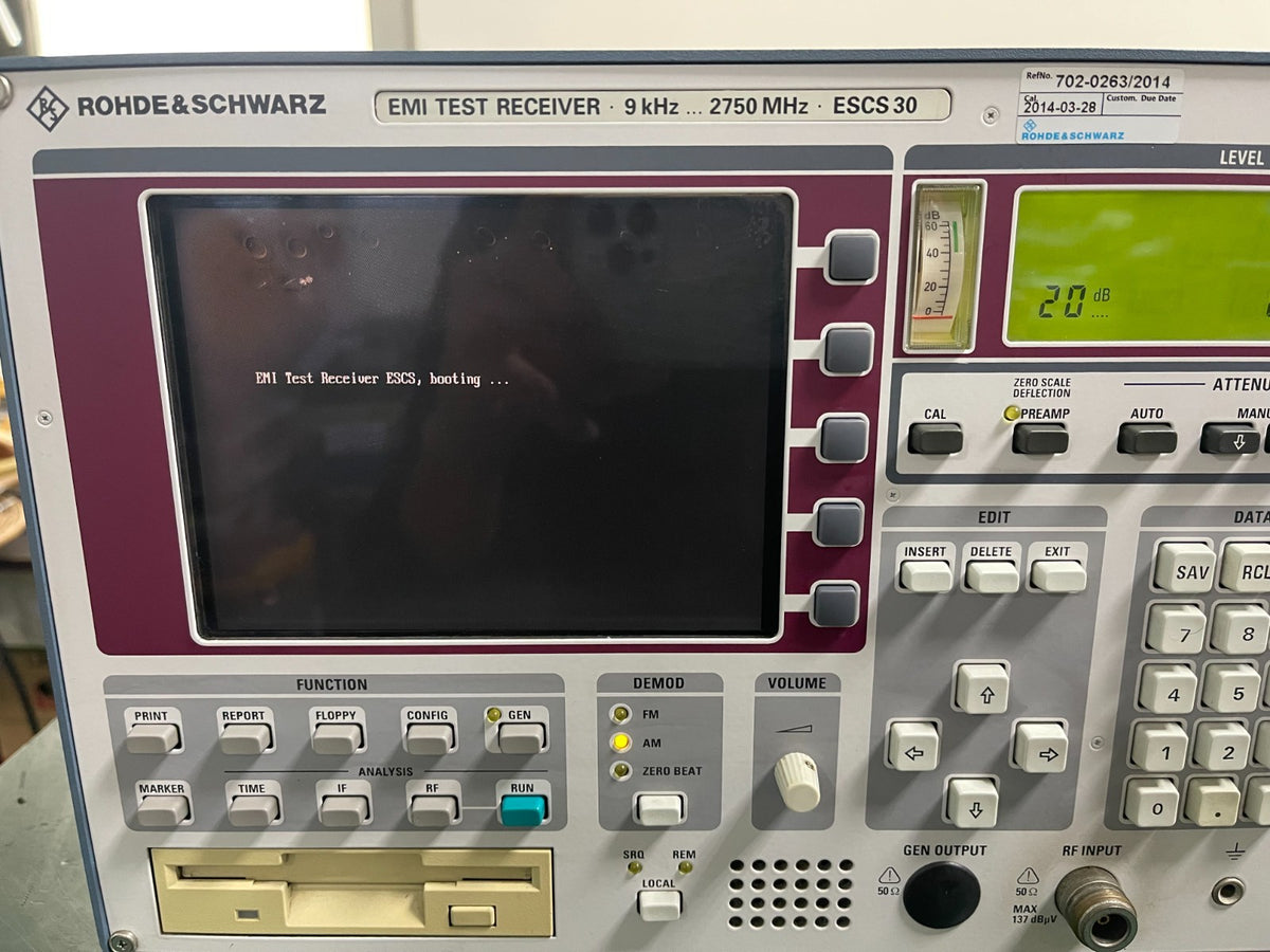 Rohde & Schwarz ESCS30 EMI Test Receiver 9 kHz - 2750 MHz _0341 - XG eqpt