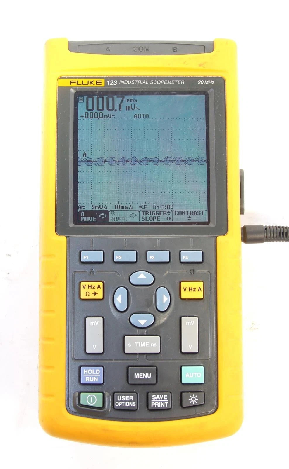 Fluke 123 Industrial ScopeMeter Oscilloscope/Multimeter/DMM/Scope Meter 20 MHz