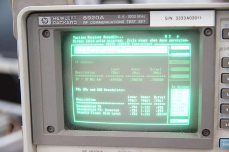 HP Agilent 8920A RF Communications Test Set / Spectrum Analyzer