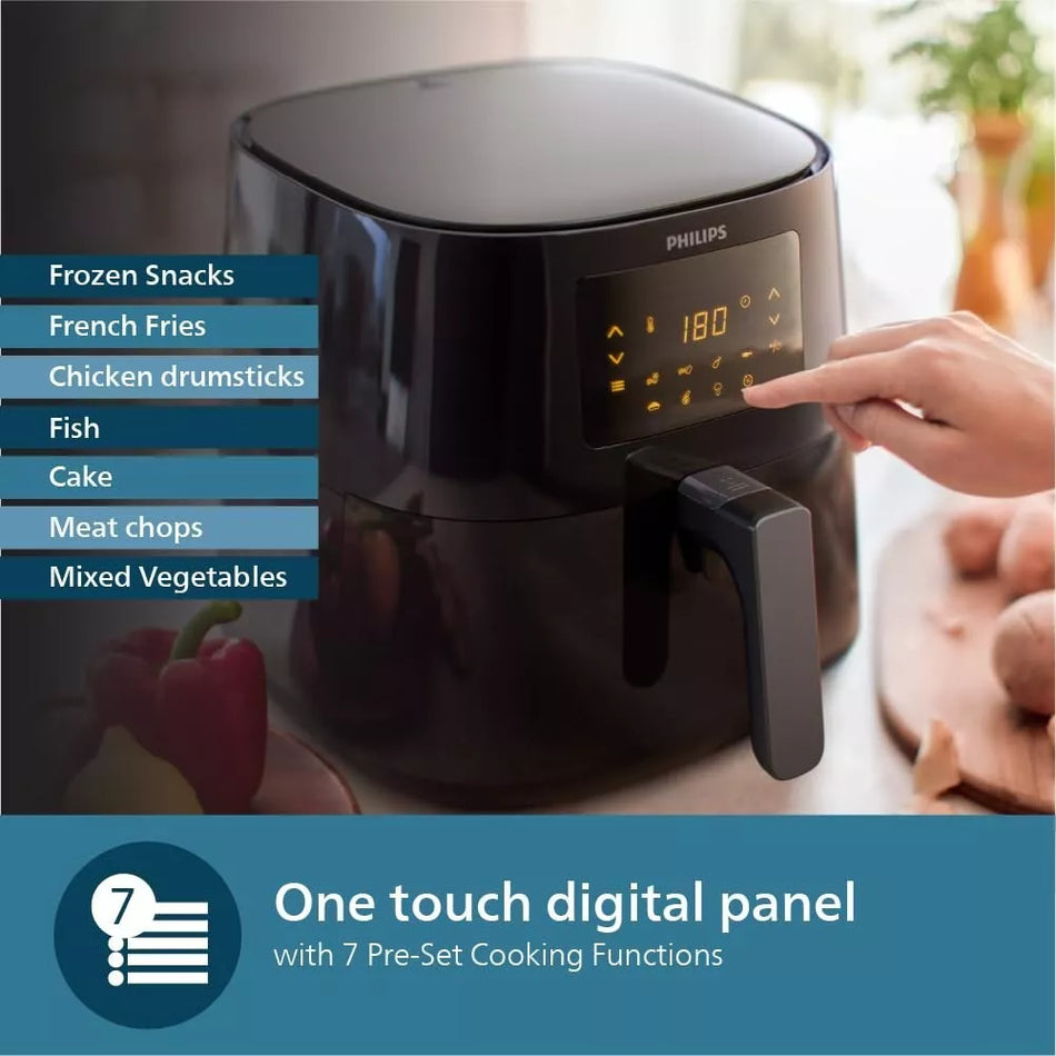 Philips Digital Air Fryer HD9252/90, 1400W 4.1L Touch Panel Rapid Air Technology