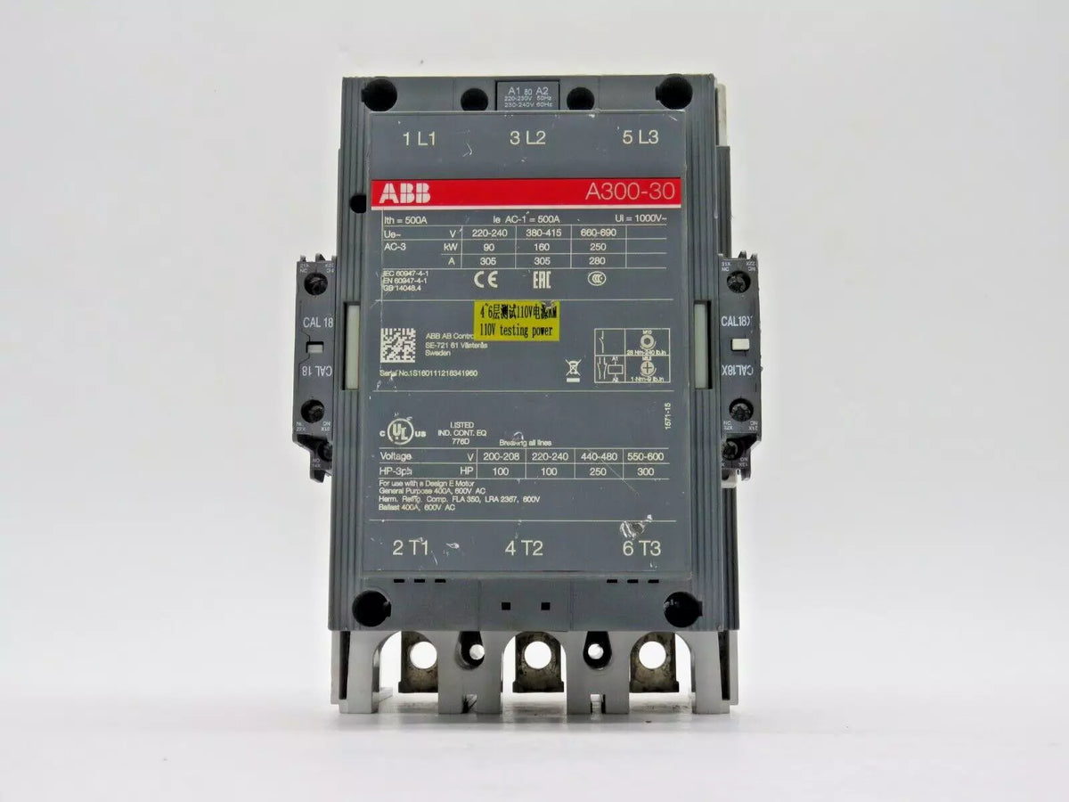 ABB A300-30 Power Contactor 230-240V Used Condition