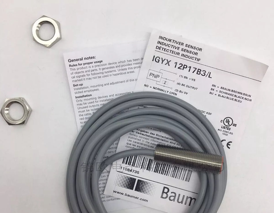 Baumer IGYX12P17B3/L Sensor - New 1PC Model