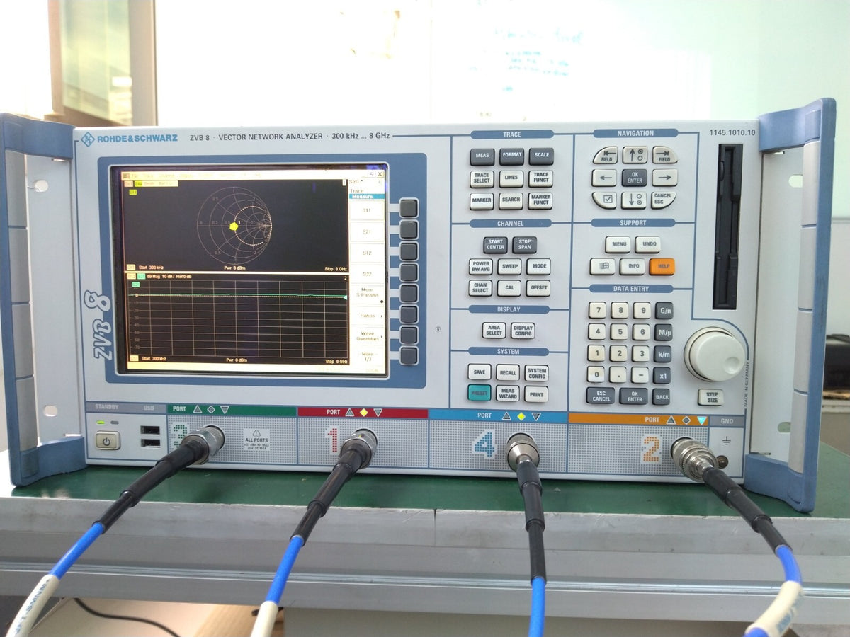 Rohde &amp; Schwarz ZVB8 Vector Network Analyzer 300kHz- 8GHz , 4 ports _ 0385