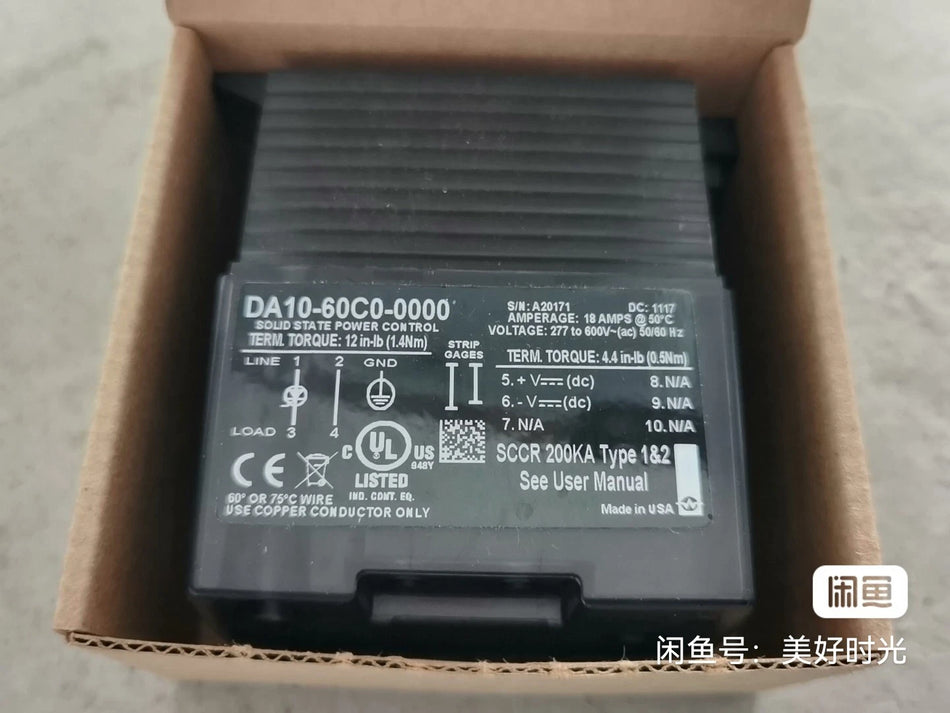 NEW-OPEN-BOX DA10-60C0-0000 Solid-State Relay By DHL / FedEx #B7542 CL