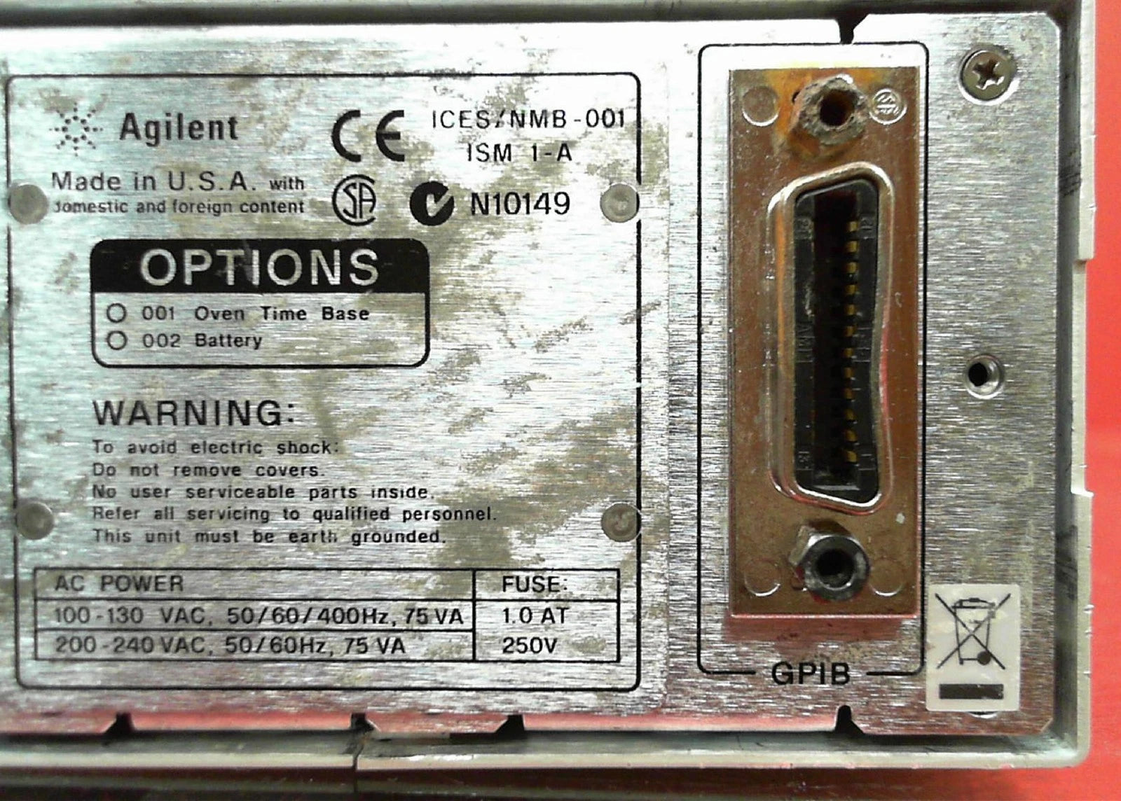 HP Agilent 53150A US40502967 Microwave Frequency Counter 20 GHz