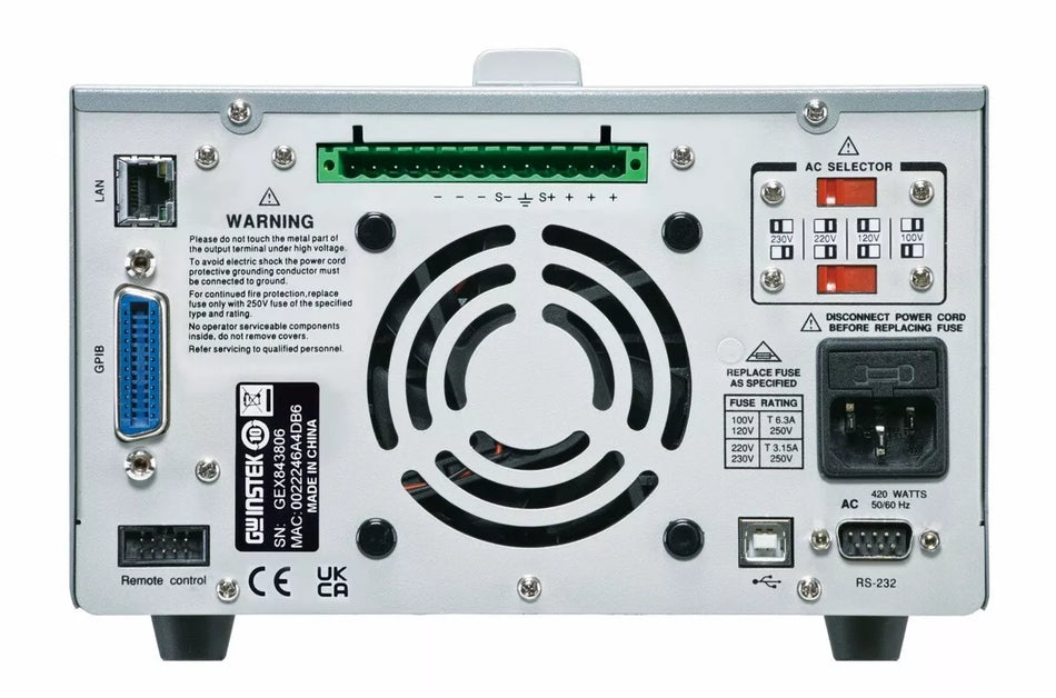 GW Instek GPP-7250 - 1CH DC Power Supply 360W GPIB