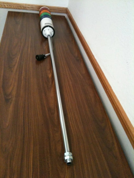 Patlite LGEBC-FB Flashing Light with Audible Alarm Signal Tower and 1m Pole, 24V 2W