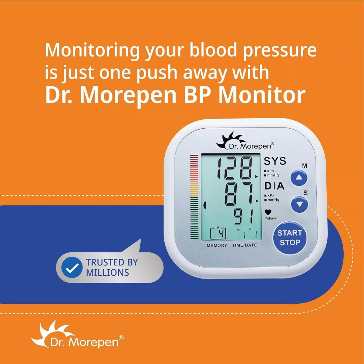 Dr. Morepen Blood Pressure Monitor Model BP-02 (White)