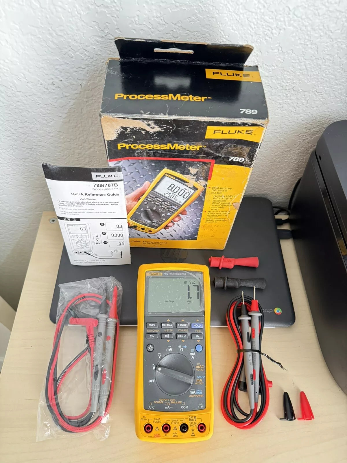 Fluke 789 Process Meter with Leads & Clips