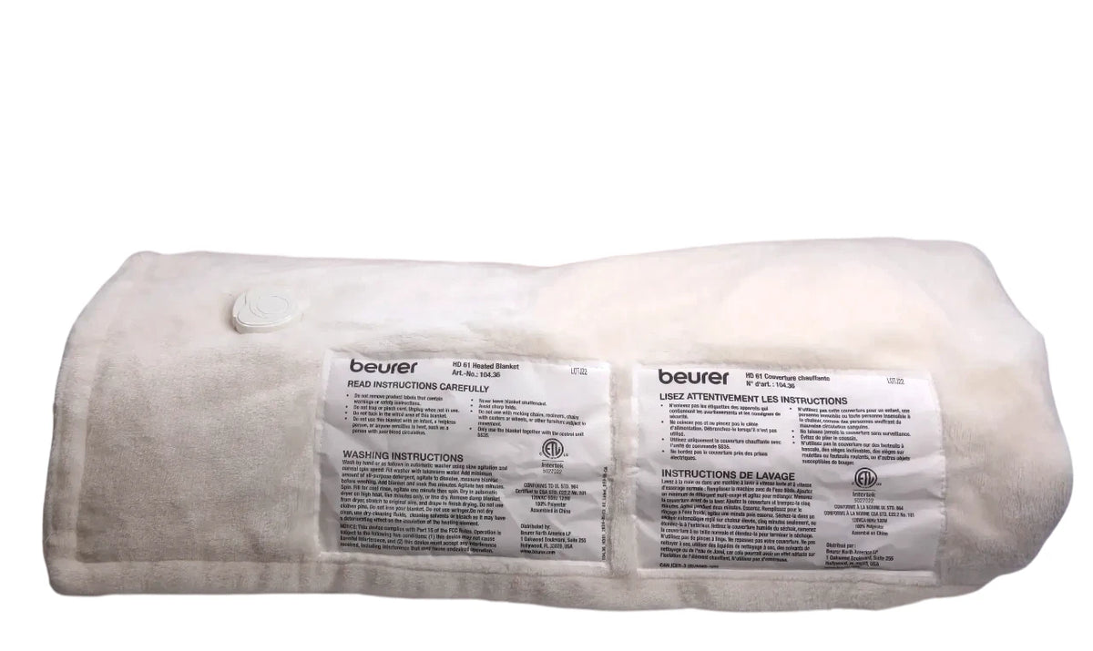 Beurer - Super - Cozy Heated Blanket Cream - free shipping