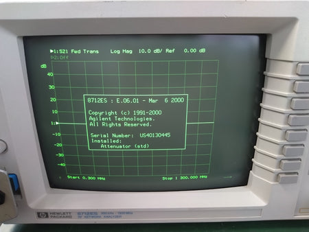 Agilent 8712ES 300 kHz-1300 MHZ RF Network Analyzer w/ Ethertwist Lan _04445 - XG eqpt