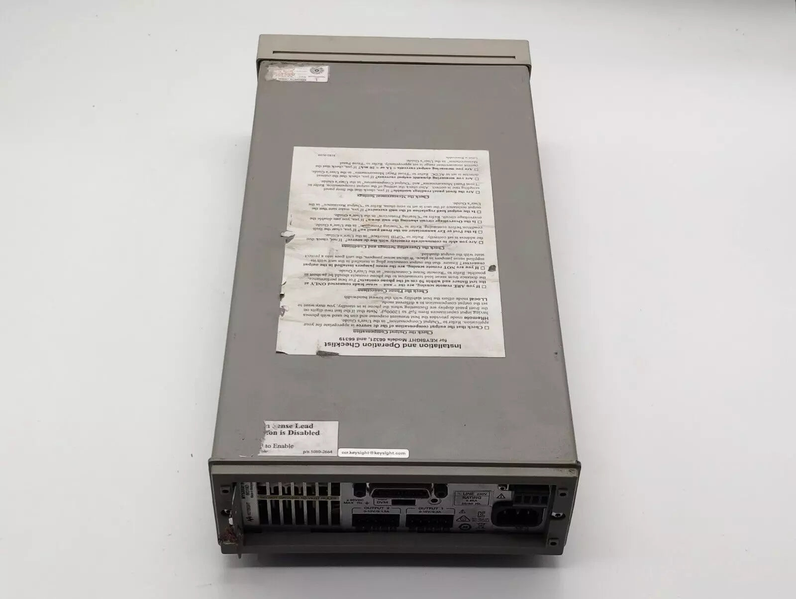 Keysight 66319D Dual Output Mobile DC Power Supply 15V 3A Battery Emulator GPIB