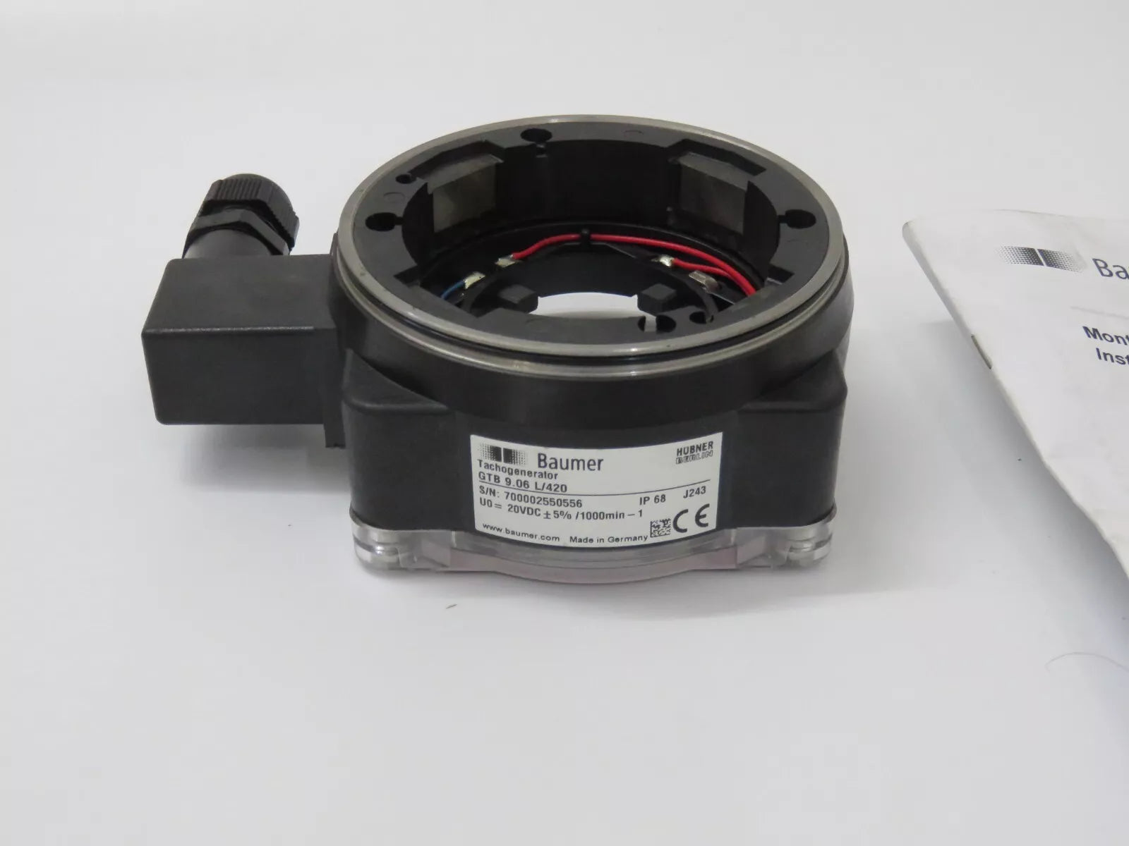 New Baumer GTB 9 Tachogenerator GTB 9.06 L/420 Blind Hollow Shaft