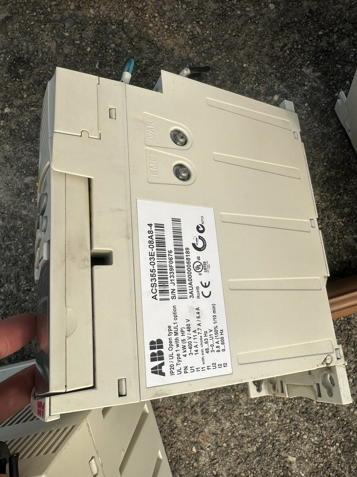 ABB ACS355-03E-08A8-4 Variable Frequency Drive 1HP 3-Phase 480V