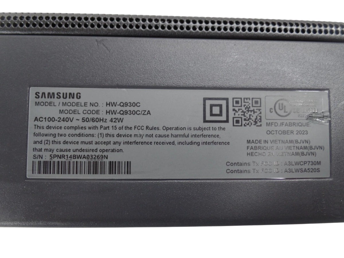 Samsung HW-Q930C 9.1.4ch Wireless True  Soundbar ONLY - Free Shipping