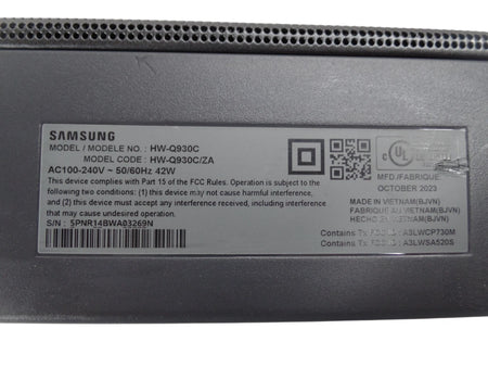 Samsung HW-Q930C 9.1.4ch Wireless True  Soundbar ONLY - Free Shipping