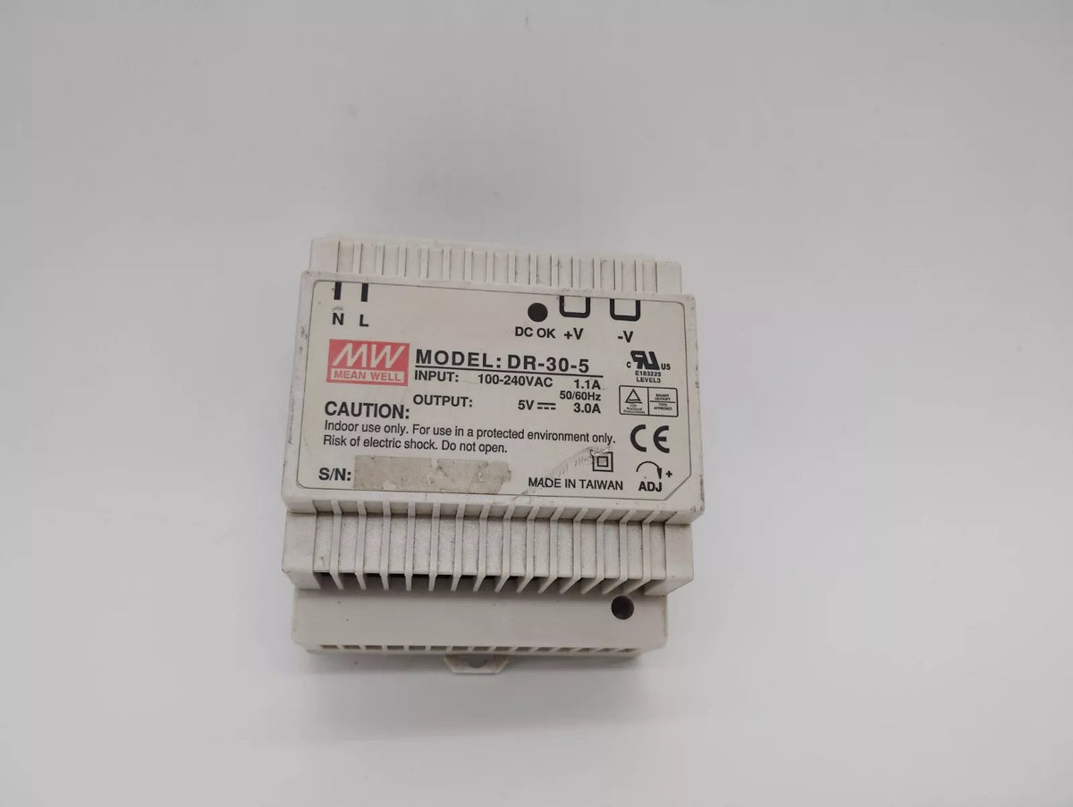 MEAN WELL DR-30-5 5V 15W Single Output Power Supply DIN Rail