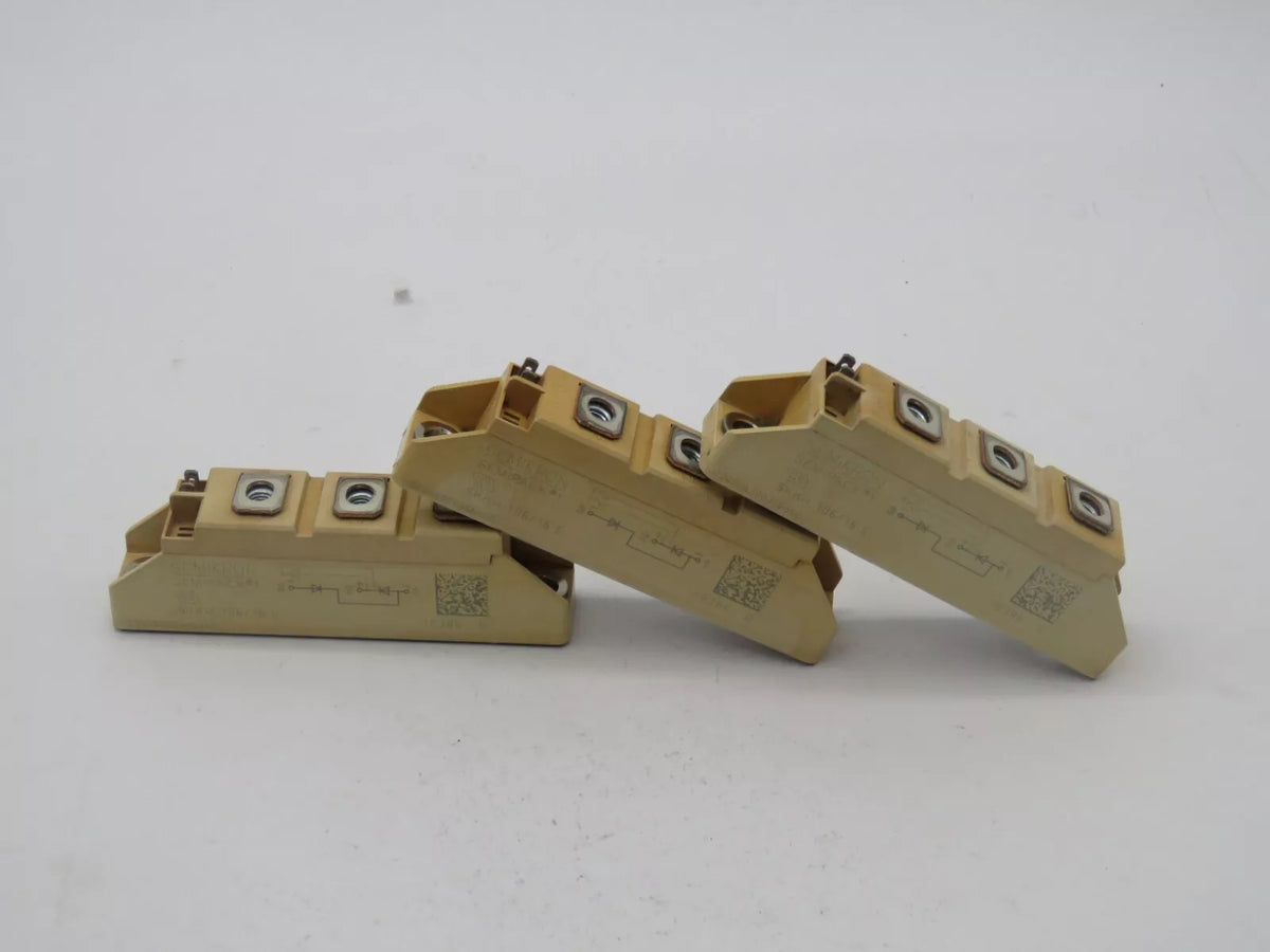 Set of 3 Semikron SKKH106/16E Thyristor Module 106A 1.6KV A 47