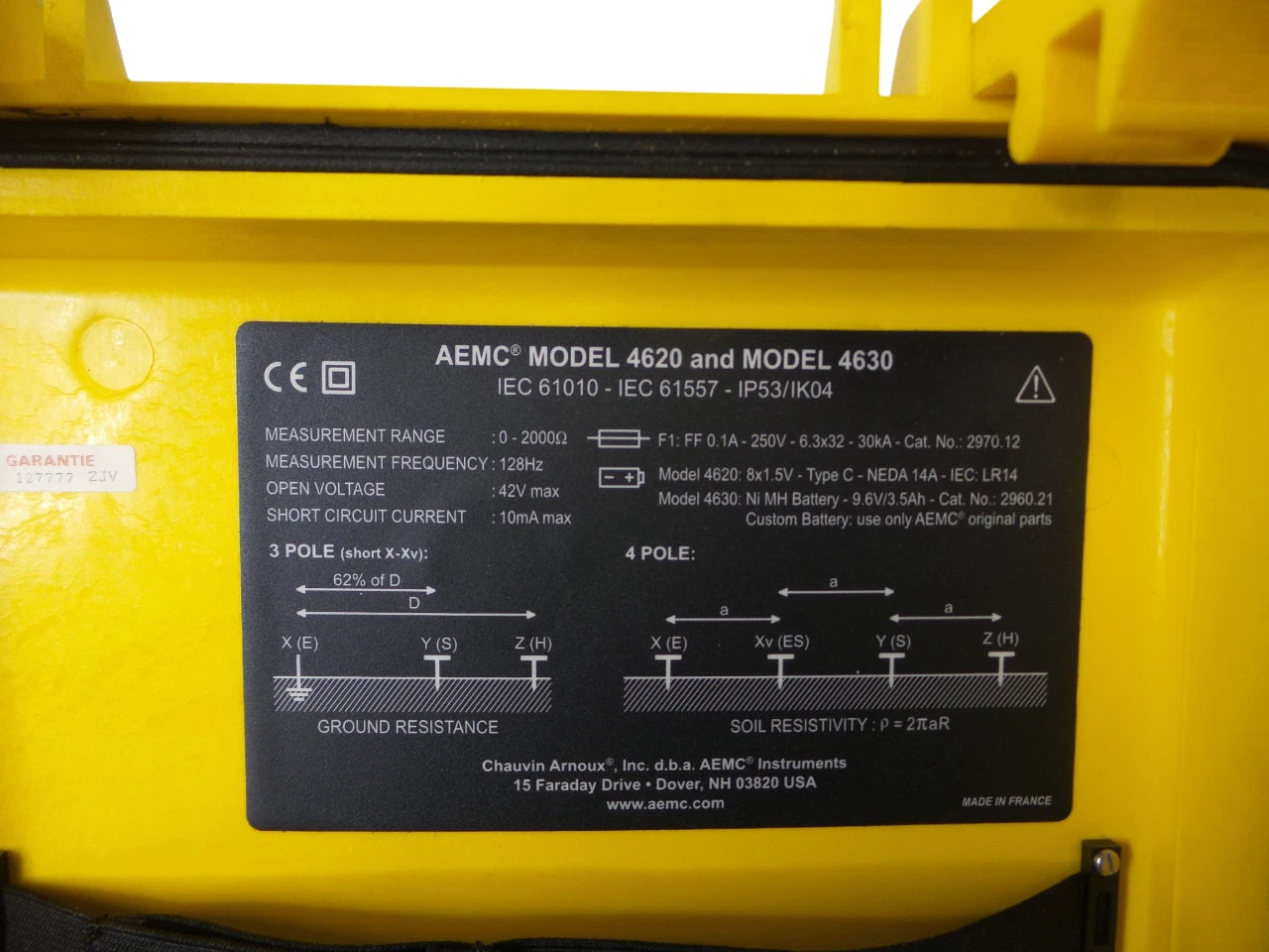 Aemc Ground Resistance Tester 4620 - Free Shipping
