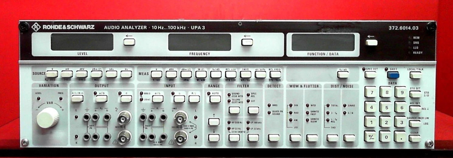 Rohde & Schwarz UPA3 Audio Analyzer 10Hz - 100kHz 842781/025