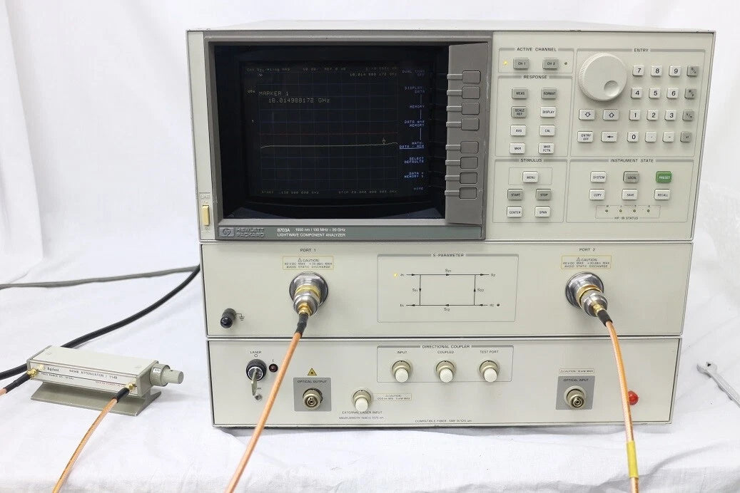 HP 8703A 130M-20GHz 1550nm Lightwave Component Analyzer