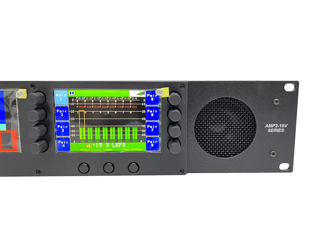 Wohler AMP2-16V-3G Dual 4.3 inch OLED 3G HD/SD-SDI 16-Channel Audio Video Monitor
