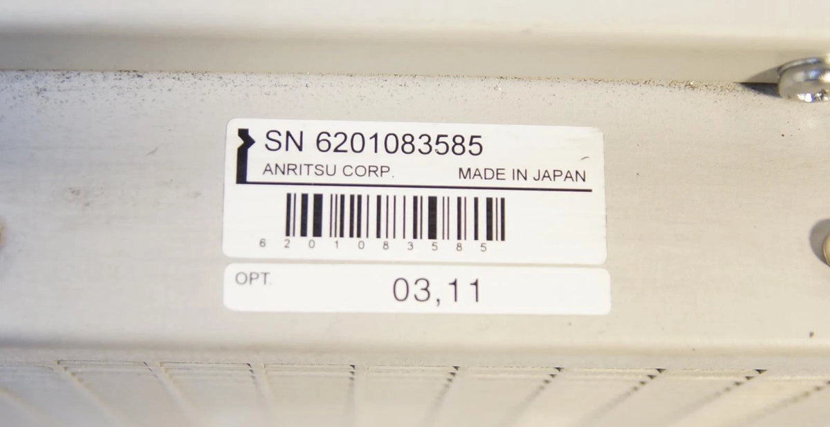 Anritsu MD1230B Data Quality Analyzer with MU120131A Ethernet Module