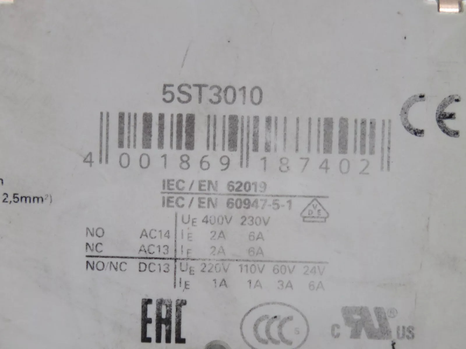 Siemens 5SL42067RC Circuit Breakers Minuature 6 AMP 2 POLE 415V