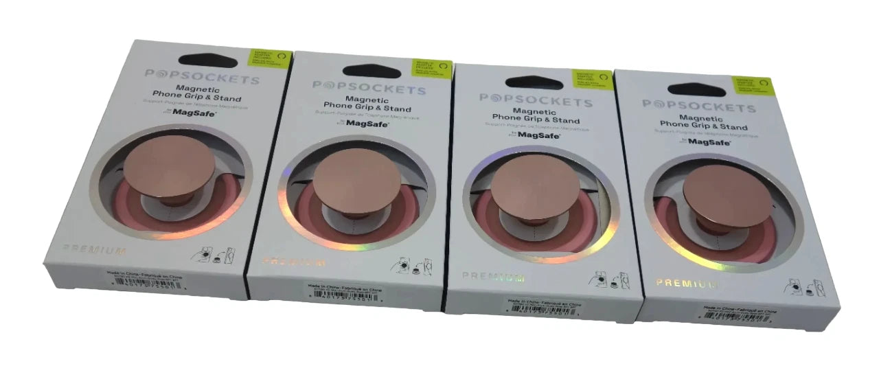 Lot of 4 PopSockets Magnetic Phone Grip with MagSafe, Magnetic Adapter Ring