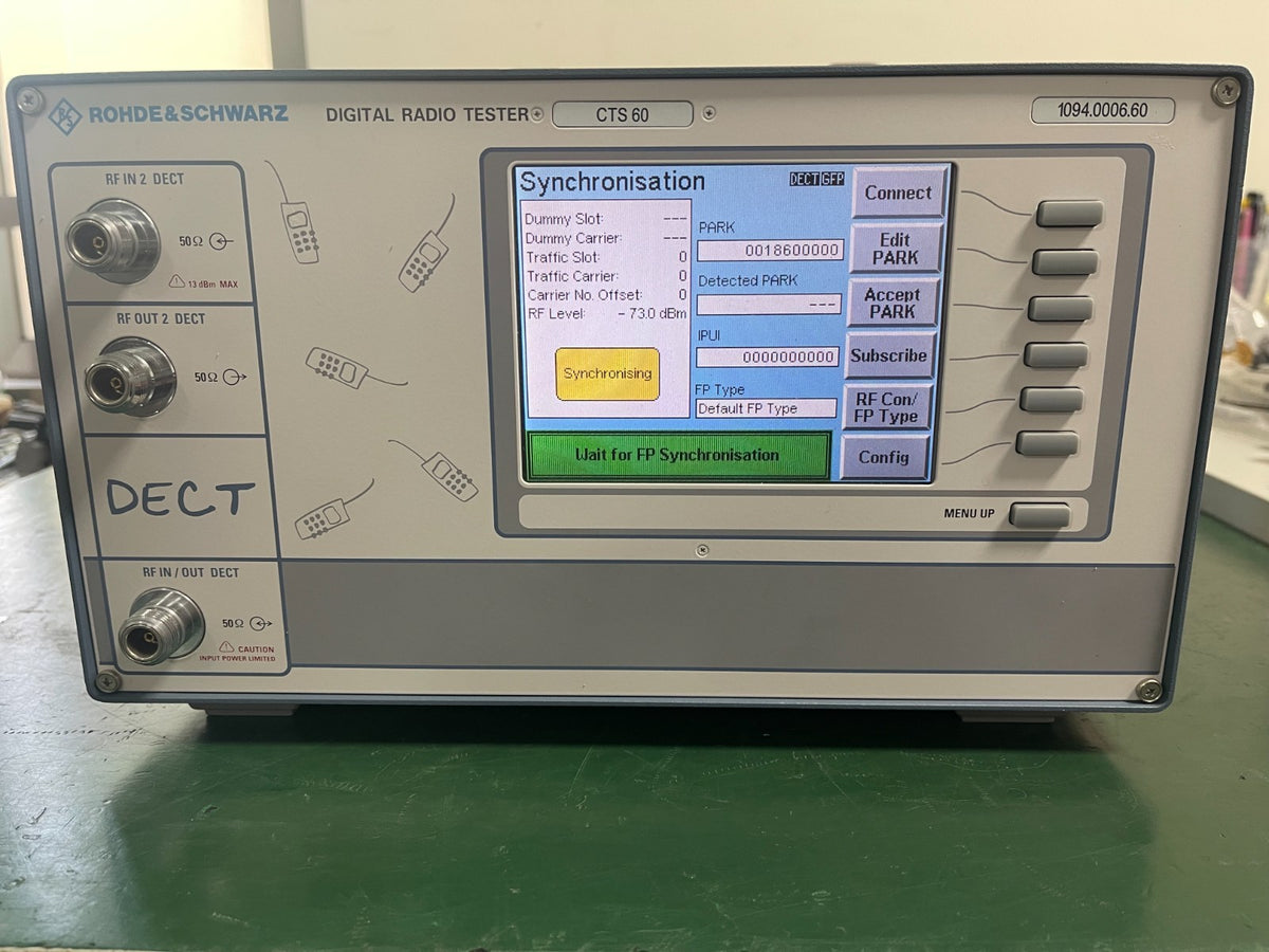 ROHDE & SCHWARZ CTS60 DECT Radio Communication Tester W/ Opt. K6, K62 _0525 - XG eqpt