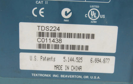 Tektronix TDS 224 4Ch Digital Real Time Oscilloscope 100MHz 1GS/s