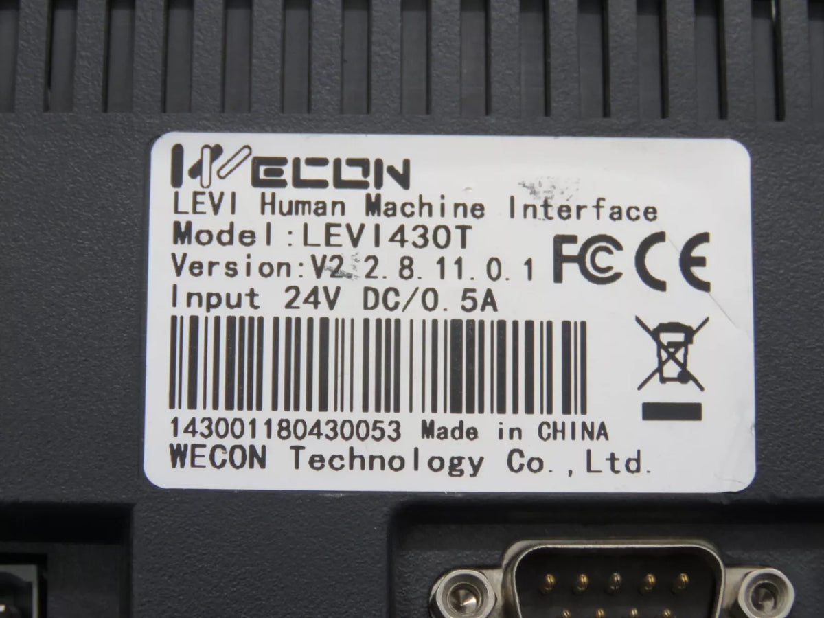 Wecon LEVI430T HMI Touch Screen Display - 4.3 Inch TFT LCD Panel