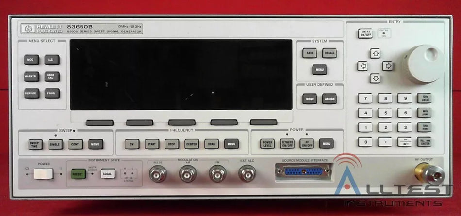 HP Agilent 83650B-001-002 3844A01005 Signal Generator, 10 MHz to 50 GHz