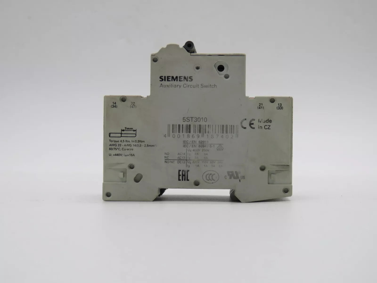 Siemens 5SL42067RC Circuit Breakers Minuature 6 AMP 2 POLE 415V