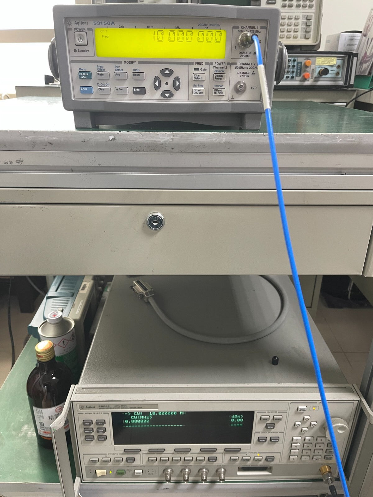 Agilent Keysight 53150A 10Hz-20GHz CW Microwave Frequency Counter _1097 - XG eqpt