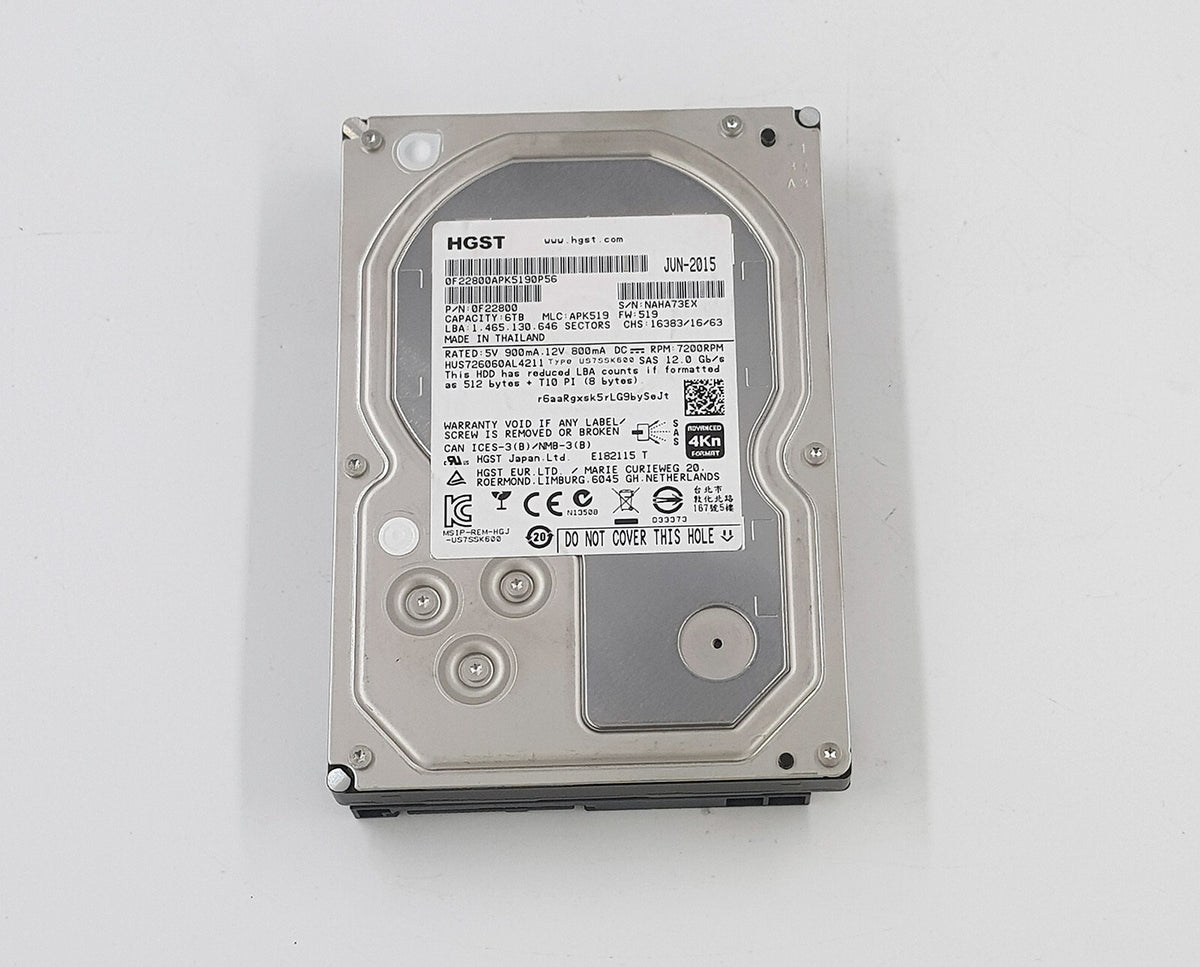 HGST 6TB SAS 12Gbs Server Hard Drive