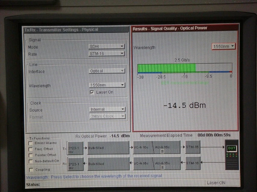 Agilent J7232A 004/106/325/330/610/UK6 OmniBER OTN Communications Analyzer