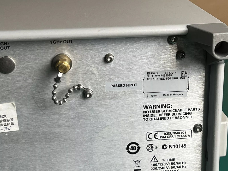 Agilent E8257D-1E-1EA-1ED-520-UNX PSG ANALOG SIGNAL GENERATOR, 250 kHz - 20 Ghz