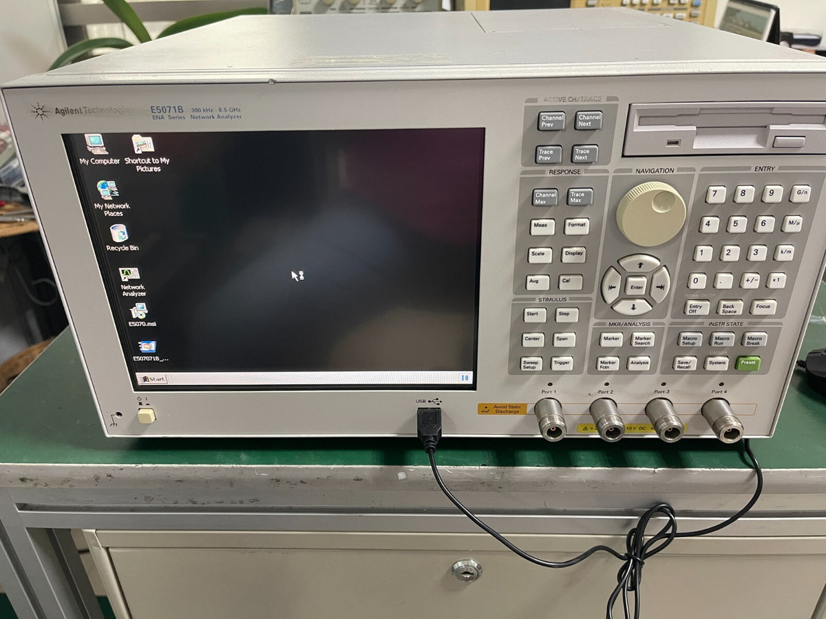 Agilent E5071B ENA RF Network Analyzer 300 kHz – 8.5 GHz , w/ opt. 015, 414, UNQ